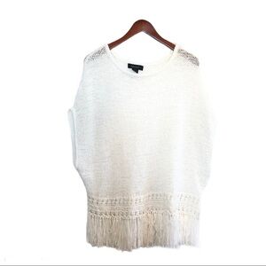 🌈 6/$60, Karen Kane, White, Sheer Layering Top, Size XLarge